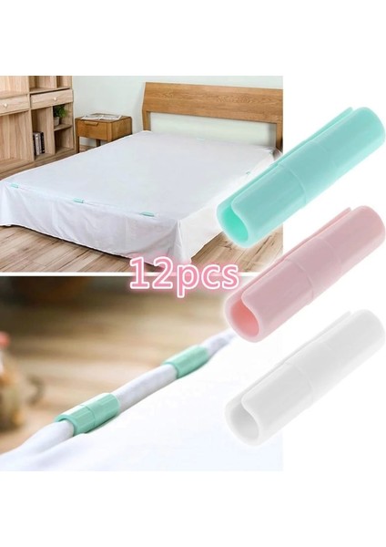Yatak Yorgan Çarşaf Klipsi 12 Adet Kaydırmaz Çok Amaçlı Tutucu (5047) modelleri