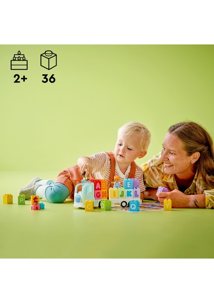 ® DUPLO® Alfabe Kamyonu 10421 - 2 Yaş & Üzeri Çocuklar için Eğitici Oyuncak Yapım Seti (36 Parça) indirimleri