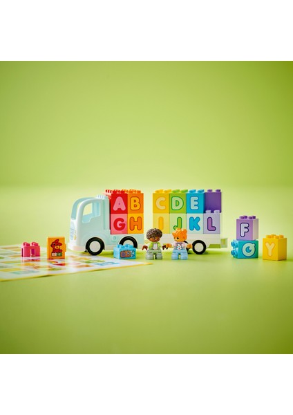 ® DUPLO® Alfabe Kamyonu 10421 - 2 Yaş & Üzeri Çocuklar için Eğitici Oyuncak Yapım Seti (36 Parça)