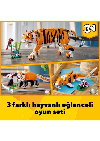 ® Creator Muhteşem Kaplan 31129 - 9 Yaş & Üzeri Çocuklar için Yaratıcı Oyuncak Yapım Seti (755 Parça) indirimleri