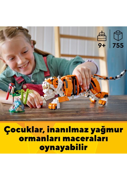 ® Creator Muhteşem Kaplan 31129 - 9 Yaş & Üzeri Çocuklar için Yaratıcı Oyuncak Yapım Seti (755 Parça)