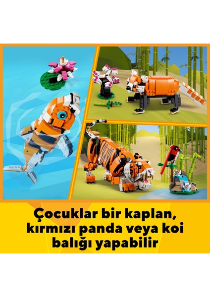 ® Creator Muhteşem Kaplan 31129 - 9 Yaş & Üzeri Çocuklar için Yaratıcı Oyuncak Yapım Seti (755 Parça)