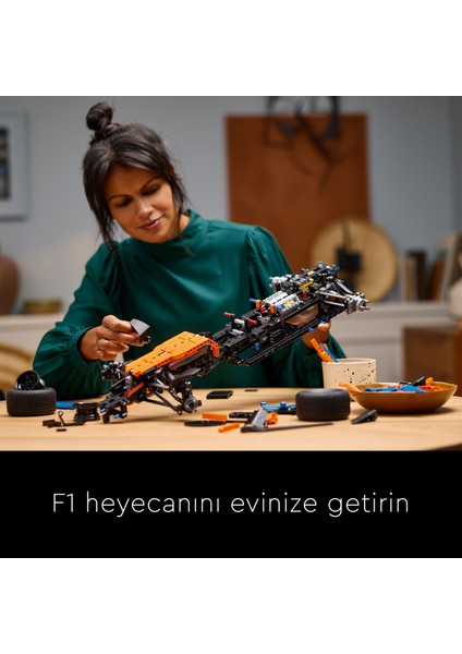 ® Technic McLaren Formula 1™ Yarış Arabası 42141 - Yetişkinler için Koleksiyonluk Yaratıcı Model Yapım Seti (1434 Pr)