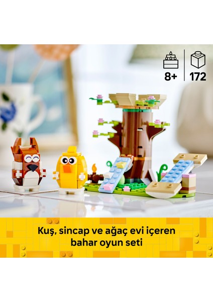 ® Iconic İlkbahar Hayvan Parkı 40709 - 8 Yaş & Üzeri Çocuklar için Kuş ve Sincap İçeren Oyuncak Yapım Seti (172 Parça) indirimleri