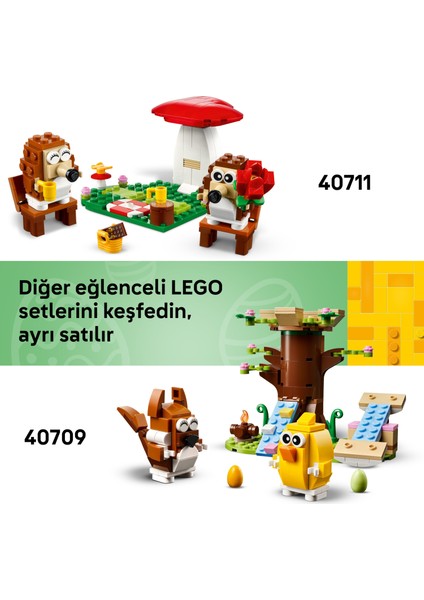 ® Iconic İlkbahar Hayvan Parkı 40709 - 8 Yaş & Üzeri Çocuklar için Kuş ve Sincap İçeren Oyuncak Yapım Seti (172 Parça)