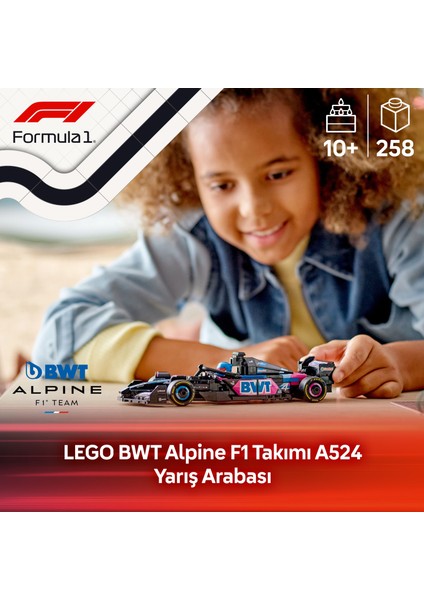 ® Speed Champions BWT Alpine F1® Team A524 Yarış Arabası 77248 - 10 Yaş & Üzeri Çocuklar için Oyuncak Model Yapım Seti (258 P) indirimleri