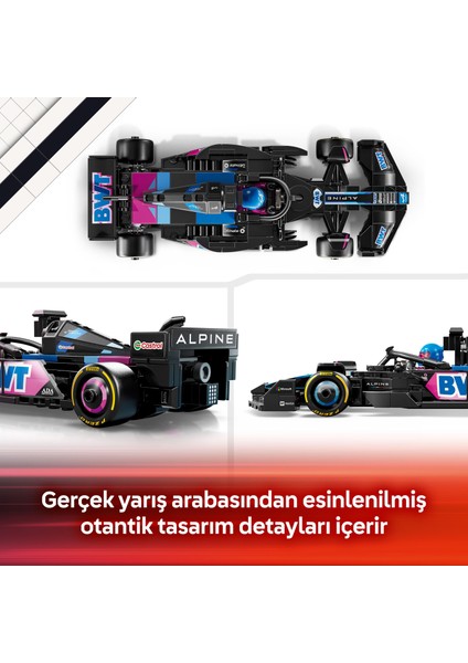 ® Speed Champions BWT Alpine F1® Team A524 Yarış Arabası 77248 - 10 Yaş & Üzeri Çocuklar için Oyuncak Model Yapım Seti (258 P)