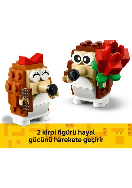 ® Iconic Kirpi Pikniği 40711 - 8 Yaş & Üzeri Çocuklar için Hayvan Figürü İçeren Yaratıcı Oyuncak Yapım Seti (166 Parça)
