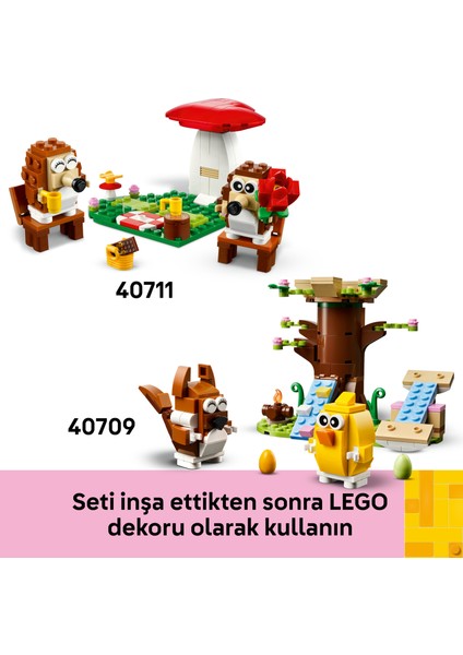 ® Iconic Kirpi Pikniği 40711 - 8 Yaş & Üzeri Çocuklar için Hayvan Figürü İçeren Yaratıcı Oyuncak Yapım Seti (166 Parça)