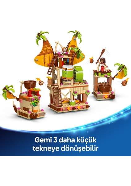 ® ǀ Disney Moana 2 Kakamora Gemisi 43258 - 7+ Çocuklar Için Hazine Sandığı Içeren Yaratıcı Oyuncak Yapım Seti (572 Pr)