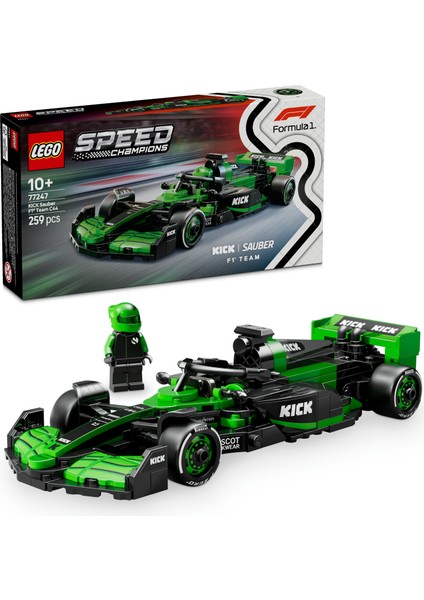 ® Speed Champions KICK Sauber F1® Team C44 Yarış Arabası 77247 - 10 Yaş & Üzeri Çocuklar için Oyuncak Model Yapım Seti (259 P)