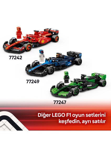® Speed Champions KICK Sauber F1® Team C44 Yarış Arabası 77247 - 10 Yaş & Üzeri Çocuklar için Oyuncak Model Yapım Seti (259 P)
