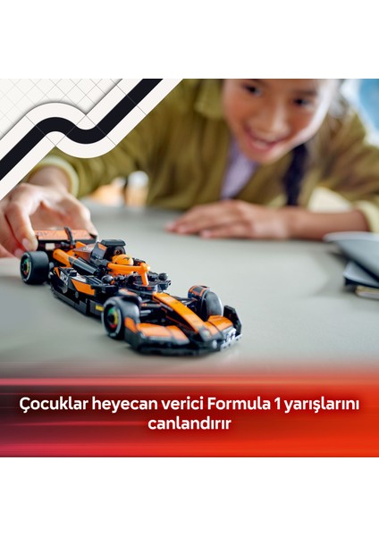 ® Speed Champions McLaren F1® Team MCL38 Yarış Arabası 77251 - 10 Yaş & Üzeri Çocuklar için Oyuncak Model Yapım Seti (269 P)