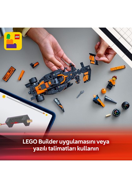 ® Speed Champions McLaren F1® Team MCL38 Yarış Arabası 77251 - 10 Yaş & Üzeri Çocuklar için Oyuncak Model Yapım Seti (269 P)
