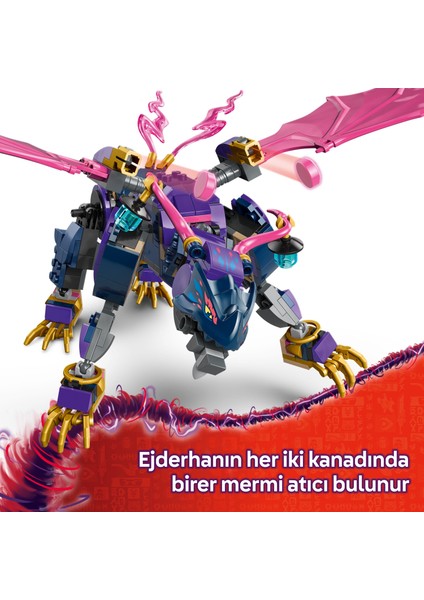 ® NINJAGO® Usta Ejderha Rontu 71842 - 7 Yaş ve Üzeri Çocuklar için 4 Minifigür İçeren Yaratıcı Oyuncak Yapım Seti (381 Parça)