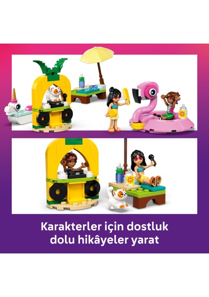 ® Friends Tek Boynuzlu At ve Flamingo Havuz Partisi 42658 - 5 Yaş ve Üzeri Çocuklar Için Oyuncak Yapım Seti (99 Parça)