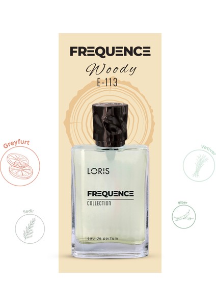 E-113 Frequence Parfume Edp 50 ml Odunsu Erkek Parfüm fiyatları