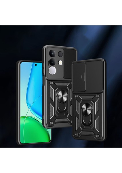 Vivo Y29 4g Kılıf Magnetik Standlı Kamera Korumalı Zore Sürgülü Vega Kapak fiyatları