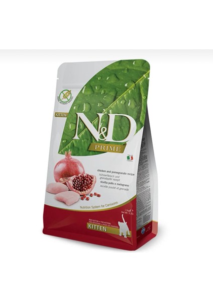 Nd Prime Tahılsız Tavuklu ve Narlı Yavru Kedi Maması 1,5 kg