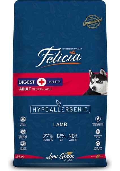 Kuzu Etli Orta/büyük Irk Yetişkin Köpek Maması Hypoallergenic 15 kg