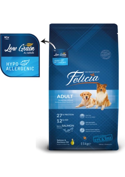 Az Tahıllı 15 kg Yetişkin Somonlu M/large Breed Hypoallergenic Köpek Maması fiyatları