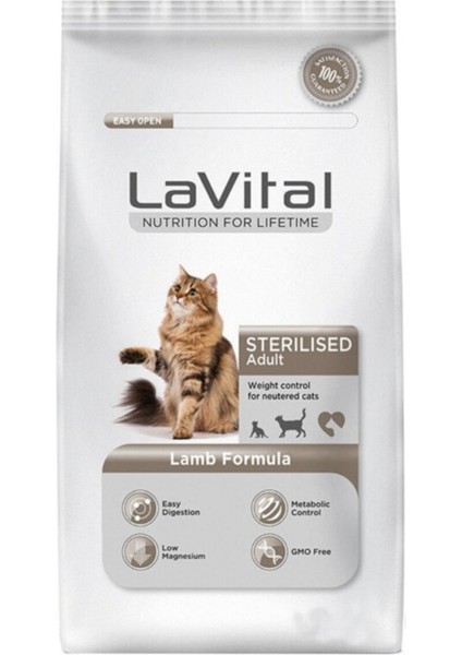 Lavital Sterilised Kuzu Etli Kısırlaştırılmış Kedi Maması 12 kg