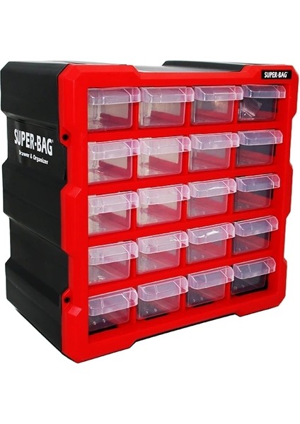 20Lİ Küçük Monoblok Çekmece Seti 26.7X15.7X26.2CM (5047)