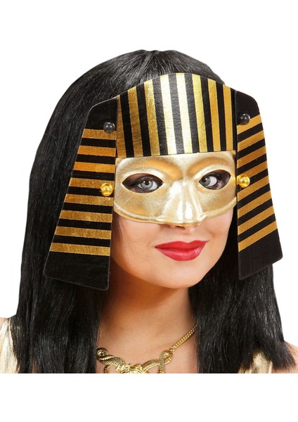Mısırlı Maskesi Lastik Aparatlı Firavun Maskesi 21X23 cm (5047) fiyatları