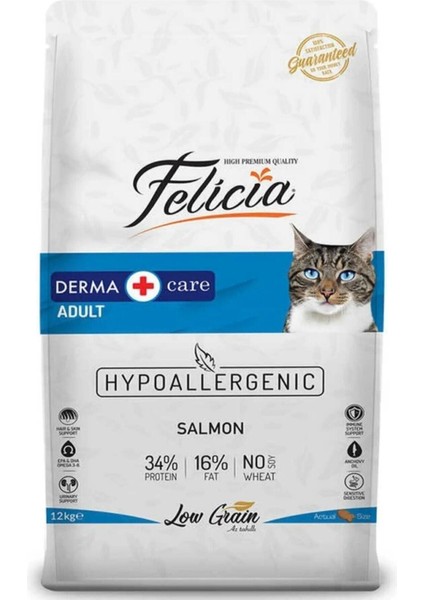 Düşük Tahıllı Hipoalerjenik Somonlu Yetişkin Kedi Maması 12 kg