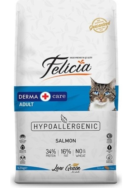 Düşük Tahıllı Hipoalerjenik Somonlu Yetişkin Kedi Maması 12 kg fiyatları