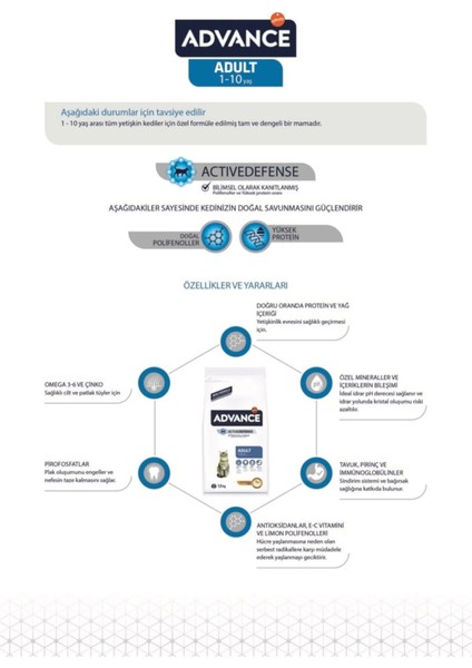 Adult Tavuklu Yetişkin Kedi Maması 1.5 kg fiyatları