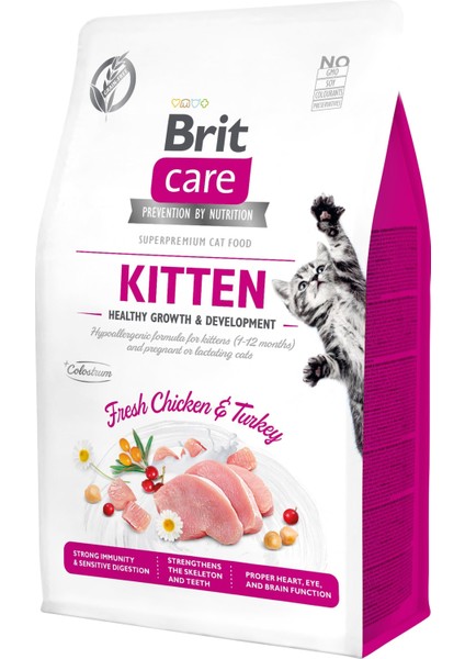 Kitten Tahılsız Tavuk ve Hindili Yavru Kedi Maması 7 kg