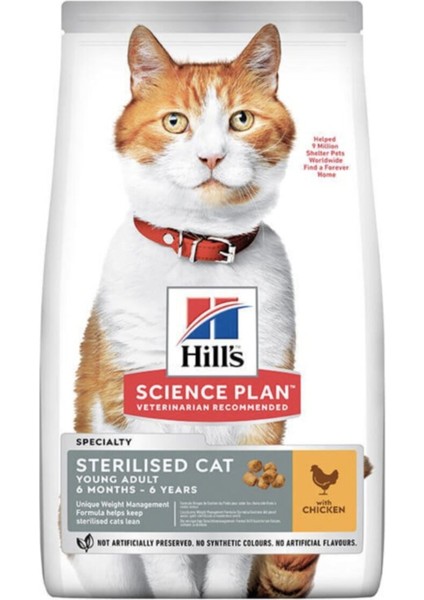 Hills Young Sterilised Tavuklu Kısırlaştırılmış Kedi Maması 10 kg