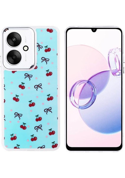 Xiaomi Uyumlu Poco C65 Kılıf Airbag Tasarımlı Zore Hadra Kapak-Kiraz