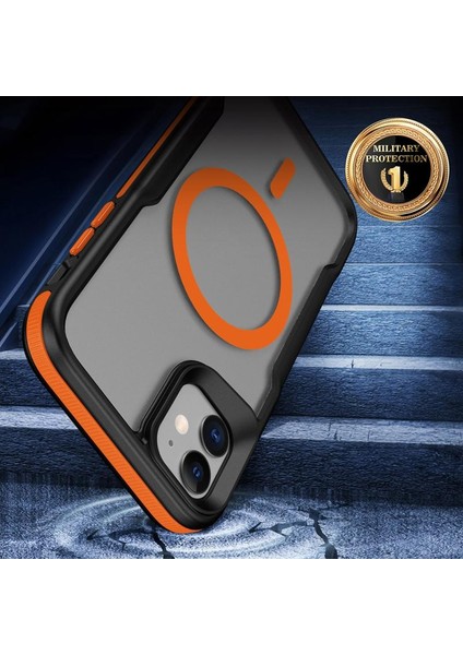 iPhone Uyumlu 12 Kılıf M-Safe Şarj Özellikli Renkli Kenar Airbag Şeritli Zore Lamer Kapak fırsatları