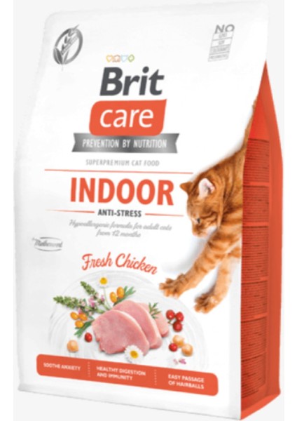 Grain Free Indoor Anti Stress Tavuklu Kedi Maması 2 kg