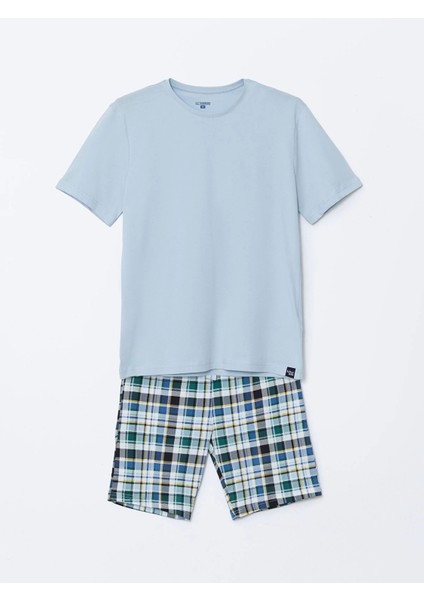 Lc Waıkıkı Mavi Standart Kalıp Erkek Şortlu Pijama Takımı indirimleri