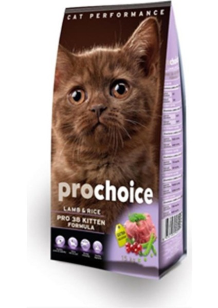 Prochoice 38 Kitten Kuzu Etli Yavru Kedi Maması 2 kg