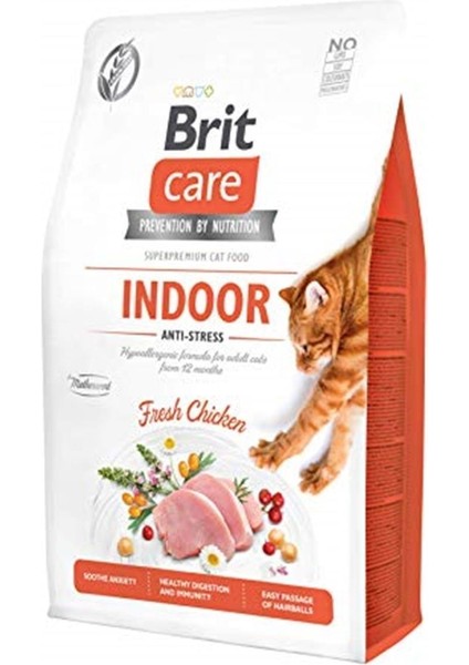 Grain Free Indoor Anti Stress Tavuklu Kedi Maması 2 kg