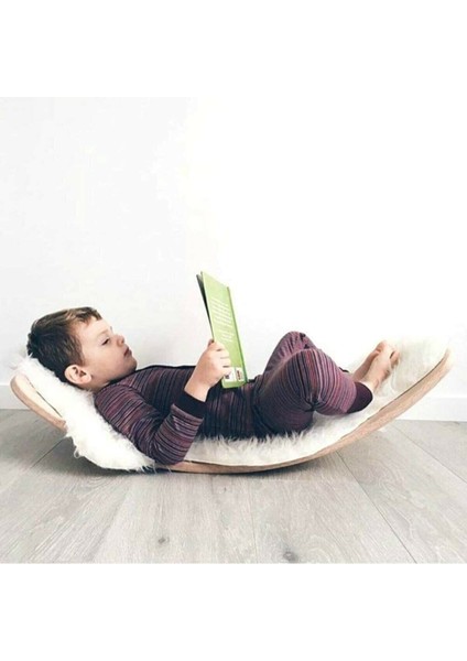 Denge Tahtası Balance Board Doğal Ahşap Oyuncak - Yoga ve Pilates