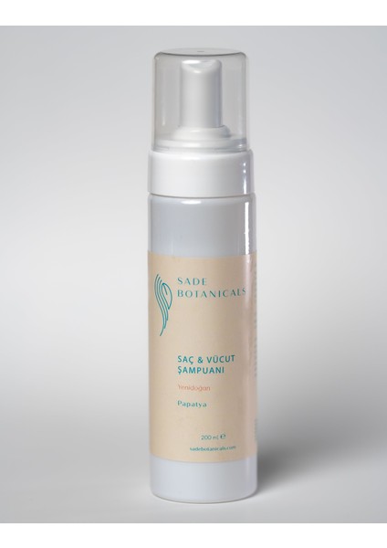 Saç & Vücut Şampuanı - Yenidoğan - Papatya - Köpük Pompalı Vegan Bitkisel Doğal 200ML