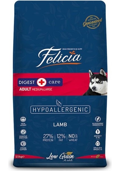 Düşük Tahıllı Hipoalerjenik Kuzu Etli Orta ve Büyük Irk Yetişkin Köpek Maması 15 kg - Farmap