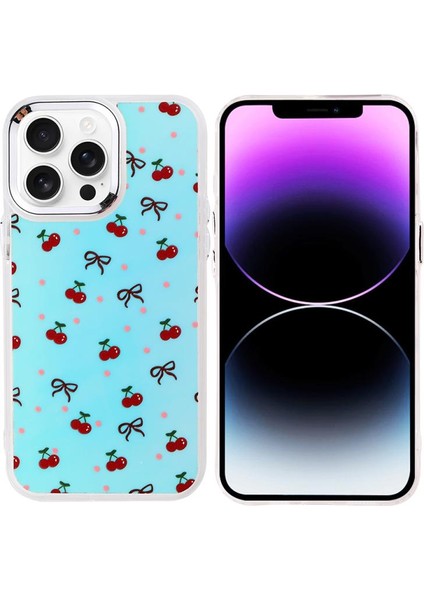 iPhone Uyumlu 14 Pro Max Kılıf Airbag Tasarımlı Zore Hadra Kapak-Kiraz