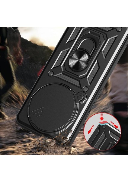 Xiaomi Uyumlu Redmi Note 14 Pro Plus Kılıf Magnetik Standlı Kamera Korumalı Zore Sürgülü Vega Kapak fırsatları