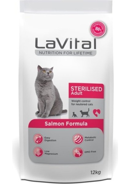 Sterilised Somonlu Kısırlaştırılmış Kedi Maması 12 kg
