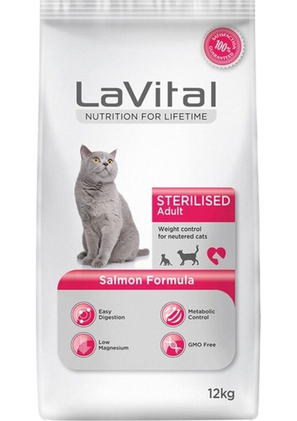 Sterilised Somonlu Kısırlaştırılmış Kedi Maması 12 kg