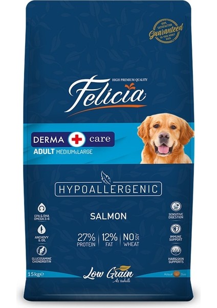 Somonlu Düşük Tahıllı Hypo-Allergenic Yetişkin Köpek Maması 15 kg