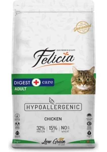 Yetişkin Tavuklu Az Tahıllı Hypoallergenic Kedi Maması 2 kg