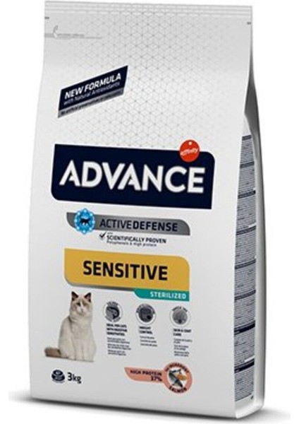 Sensitive Somonlu Kısırlaştırılmış Hassas Kedi Maması 3 kg