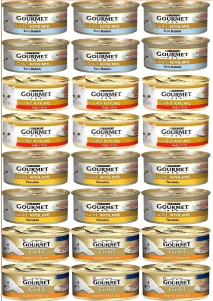 Gourmet Kıyılmış Karışık Kedi Konserler 85. gr 24 Lü Paket